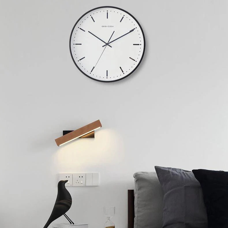 Minimalist Night-Glow Silent Wall Clock — 12" Metal & Glass