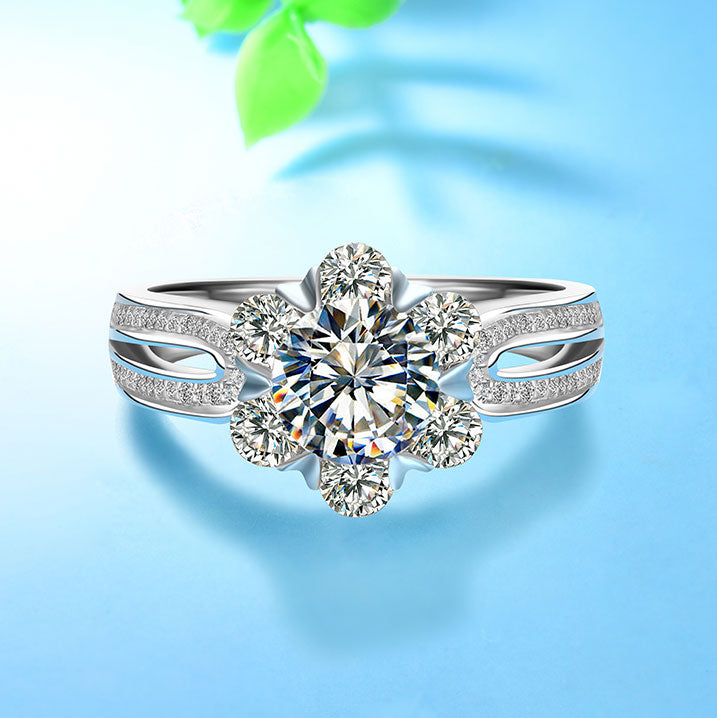 1 Carat Moissanite Diamond Promise Ring
