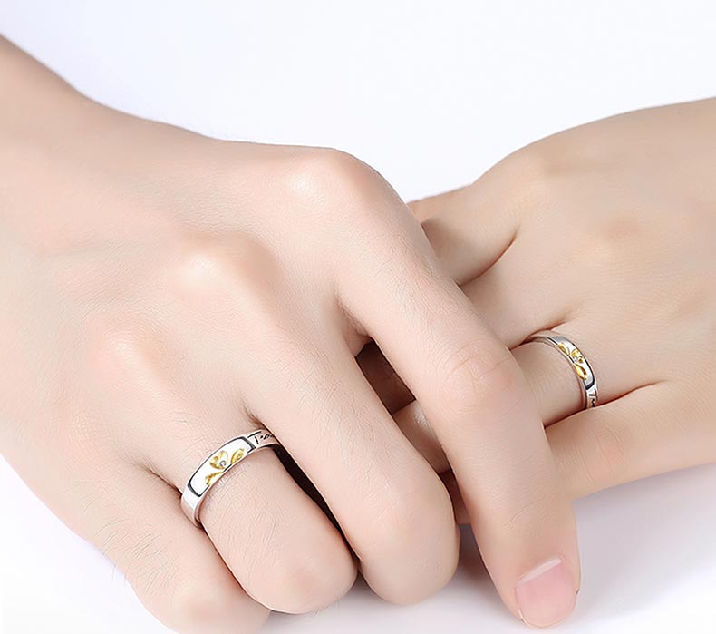Clover Leaf Couple Wedding Bands for 2