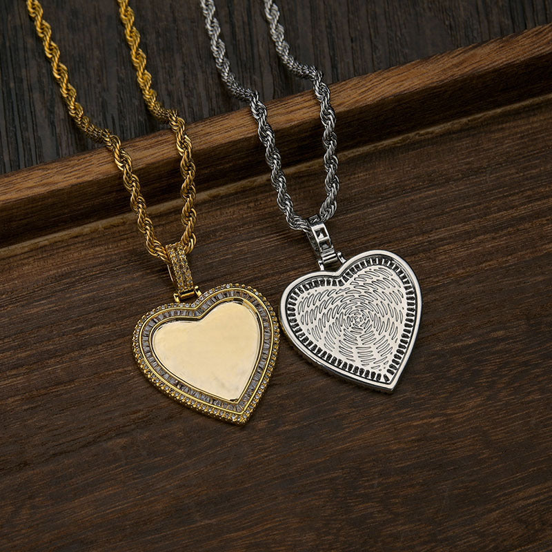 Heart Shaped Personal Photo Print Necklace