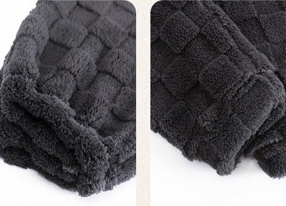 Thickened Flannel Zip-up Matching Pajamas Set for Couples