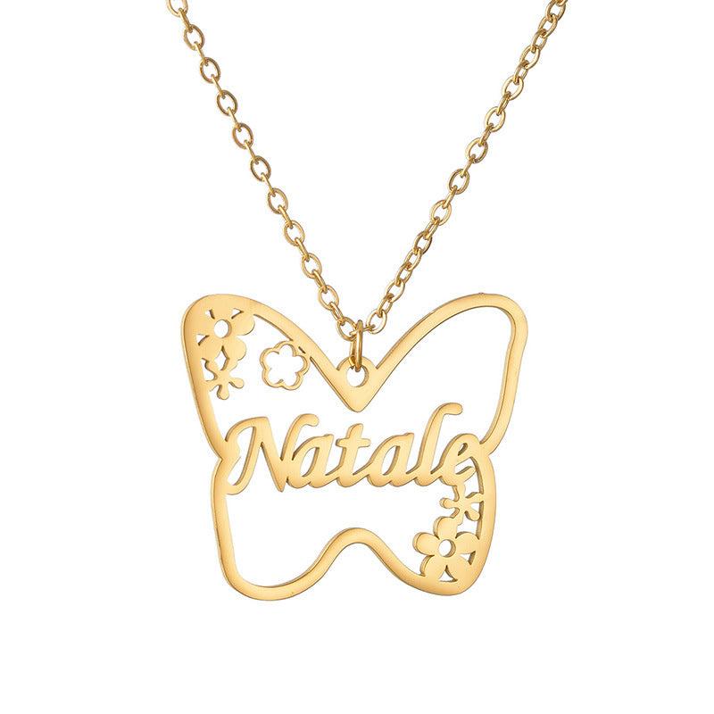 Butterfly Personal Name Necklace