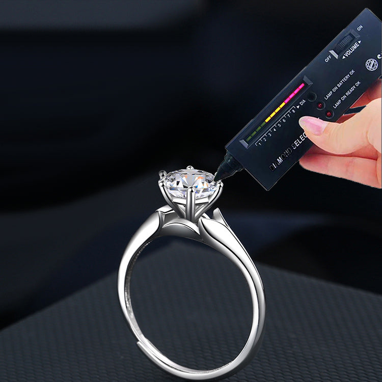 1 Carat Moissanite Solitaire Diamond Ring
