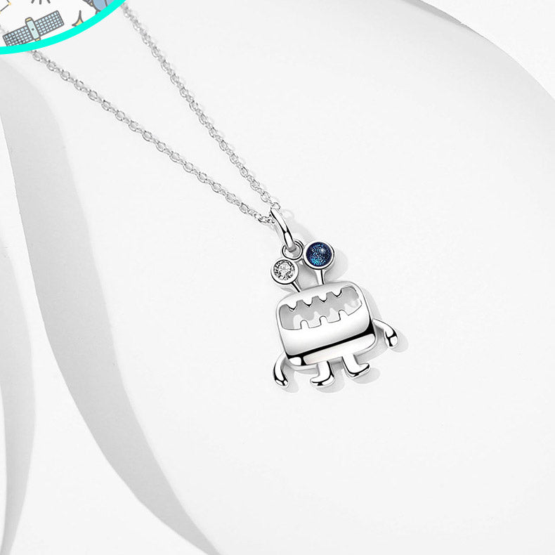 Cute Aliens Matching Necklaces Set for 2