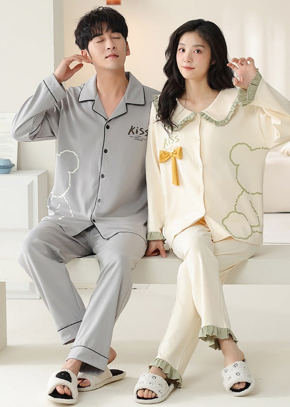 Bear Loungewear Pajamas Set for Couples