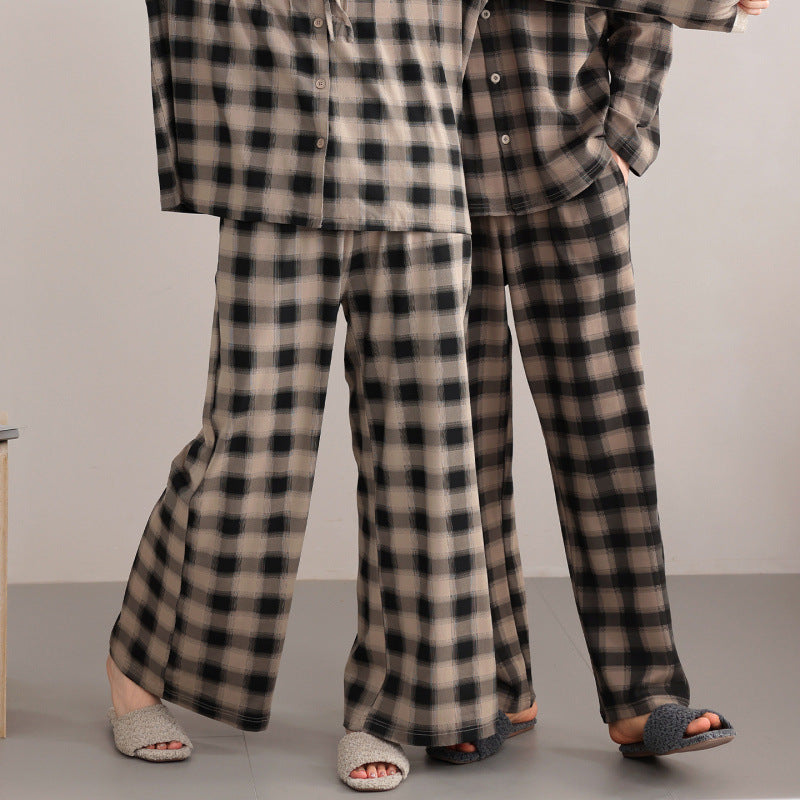 Matching Pajamas – Cotton Stretch Plaid, Relaxed Oversized Fit