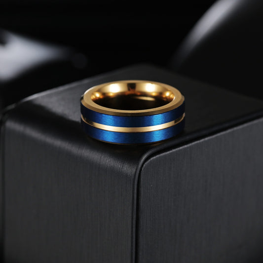 Engravable Mens Promise Ring Tungsten 8mm