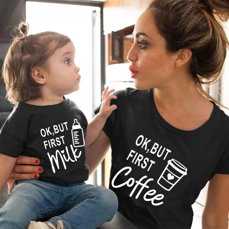 Mom Baby Toddler Matching Cotton Tshirts Set