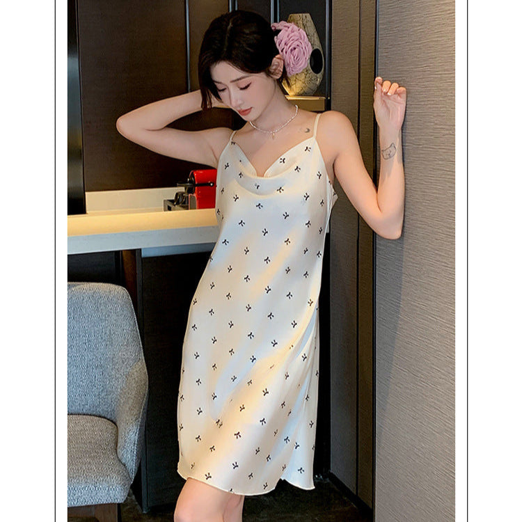 Cool Silky Slip Suspender Nightie 100% Polyester