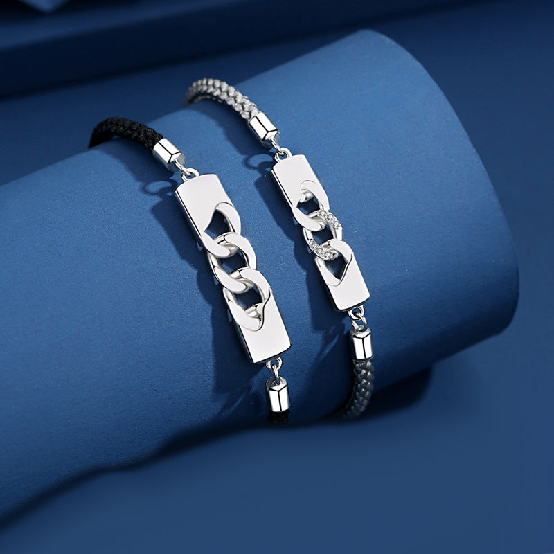 Name Initial Promise Bracelets Set for Couple