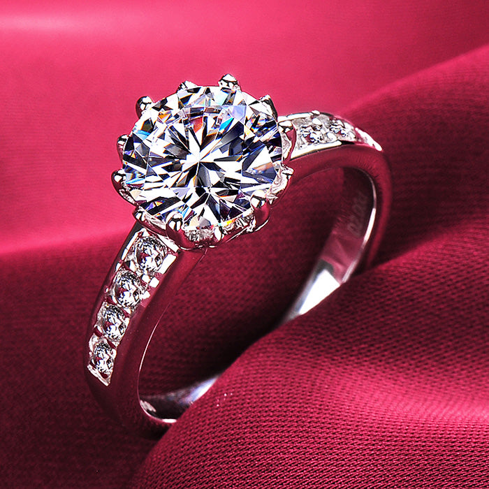 1 Carat Round Diamond Womens Engagement Ring