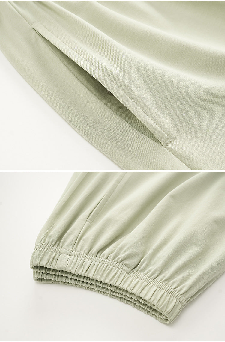 Soft Modal Couple Pajamas - Classic Short Sleeve Set