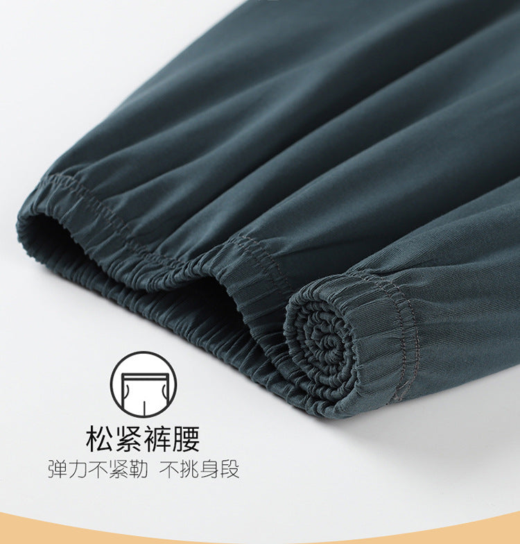 Long Sleeves Comfortable Matching Sleepwear Set 100% Cotton