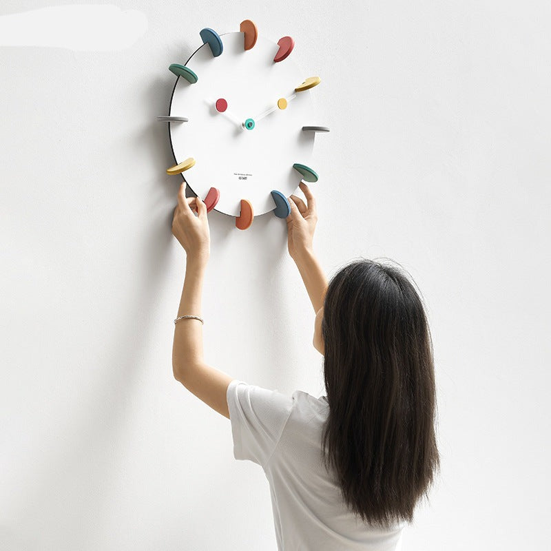 Cute Cat Face Silent Wall Clock for Kids Bedroom