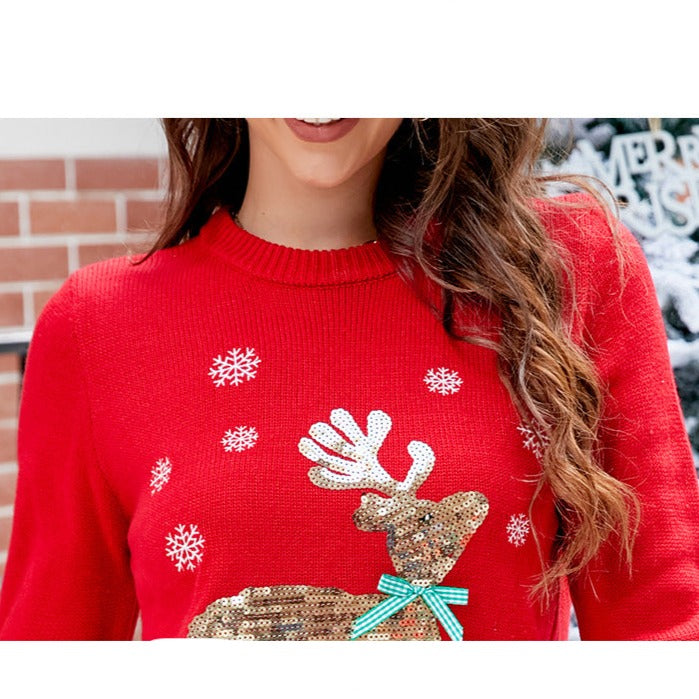 Womens Xmas Sweatshirt Raindeer Sweater