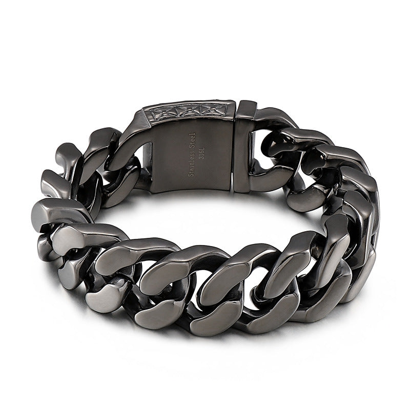 Personalized Cuban Chain Mens Bracelet 22cm