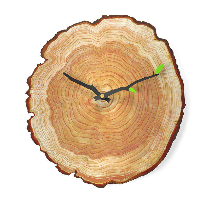Wood Textured Printed Silent Wall Deco Clock