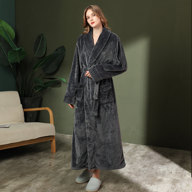 100% Premium Thickened Flannel Nightgown Set for 2