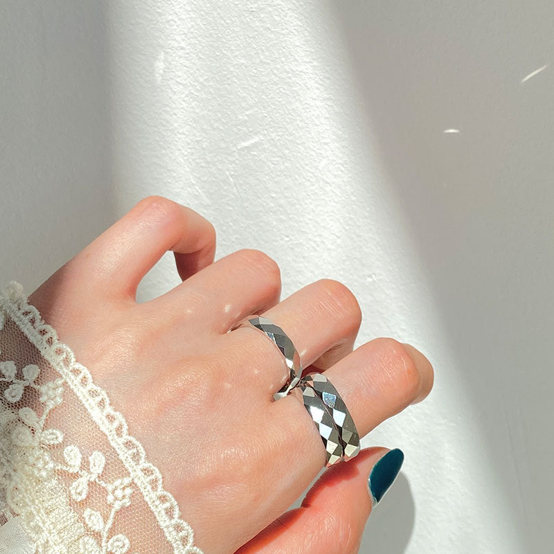 Personalized Name Couple Engagement Rings Set