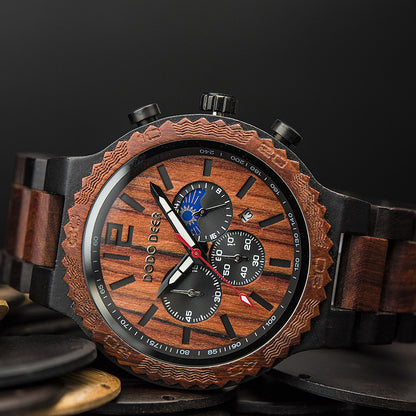 Customized Matching Wood Couple Watch Set