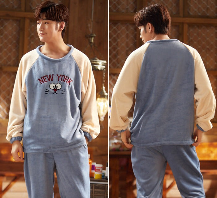 Matching Winter Pajamas Sleepwear Set for Couples