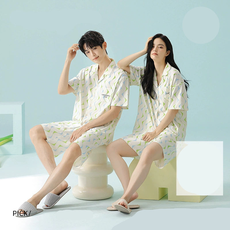 Gullei™ Matching Sleepwear Set Short Sleeve 100% Cotton