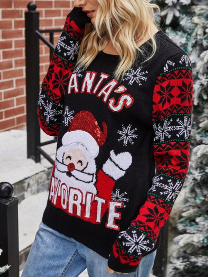 Santa Ladies Christmas Jumper Holiday Sweater