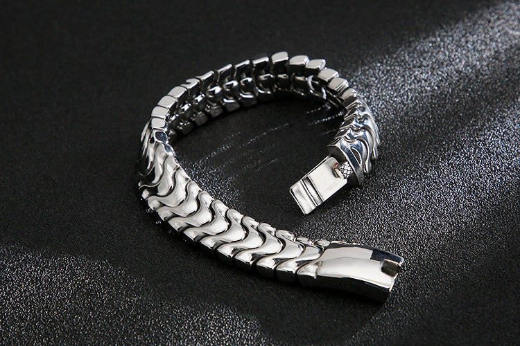 Custom Brushed Mens Bracelet 21cm