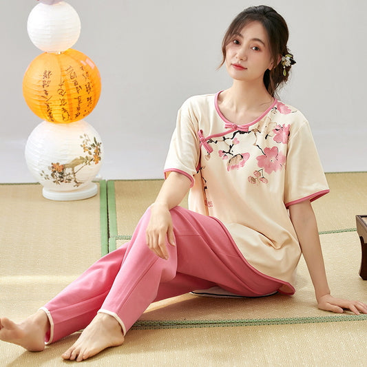 Pure Cotton Traditional Chinese Pajamas Set