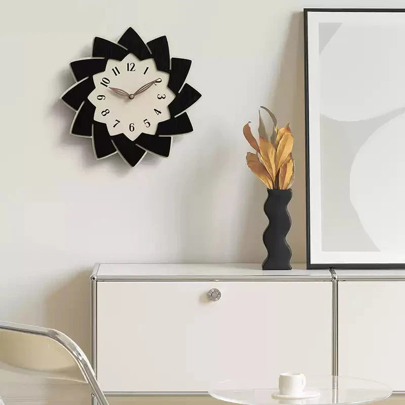 Flower Shaped Modern Silent Wall Clock – Elegant Floral Design