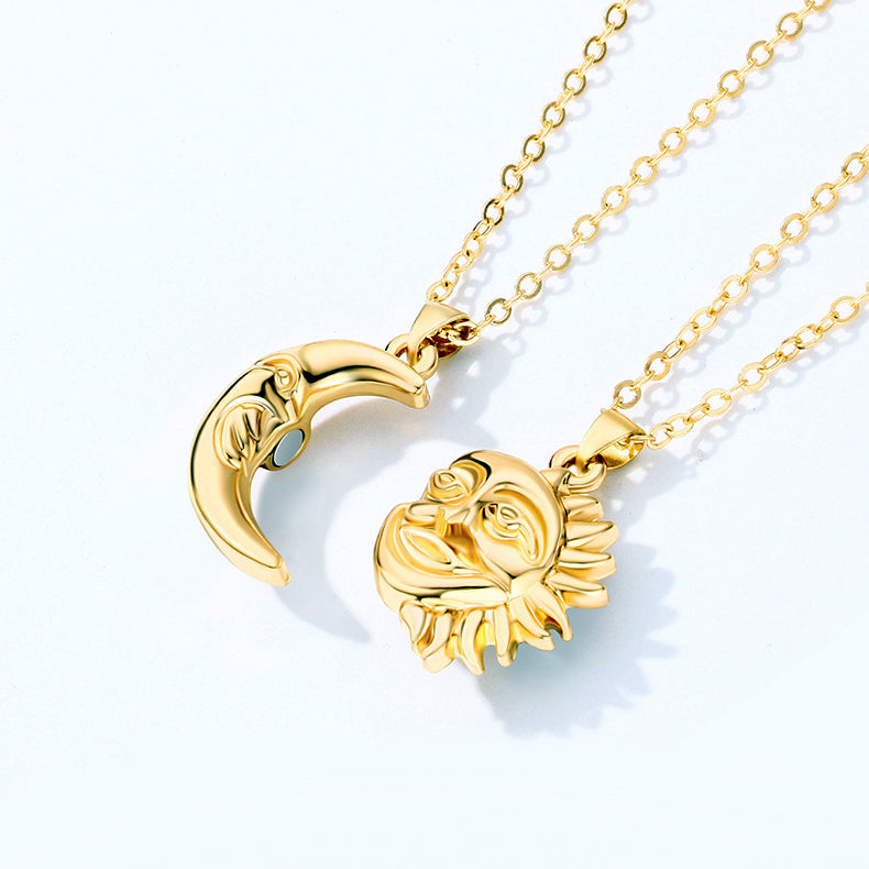 Magnetic Connecting Sun and Moon Couple Jewelry Set