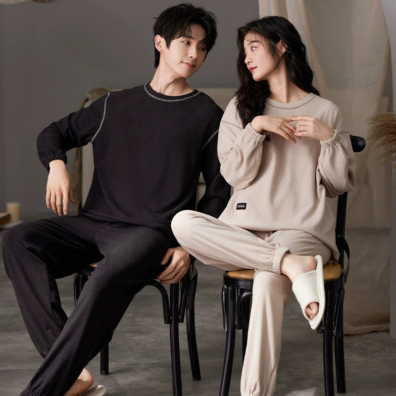 Gullei™ Plain Pajamas Set Long-Sleeve Premium Cotton