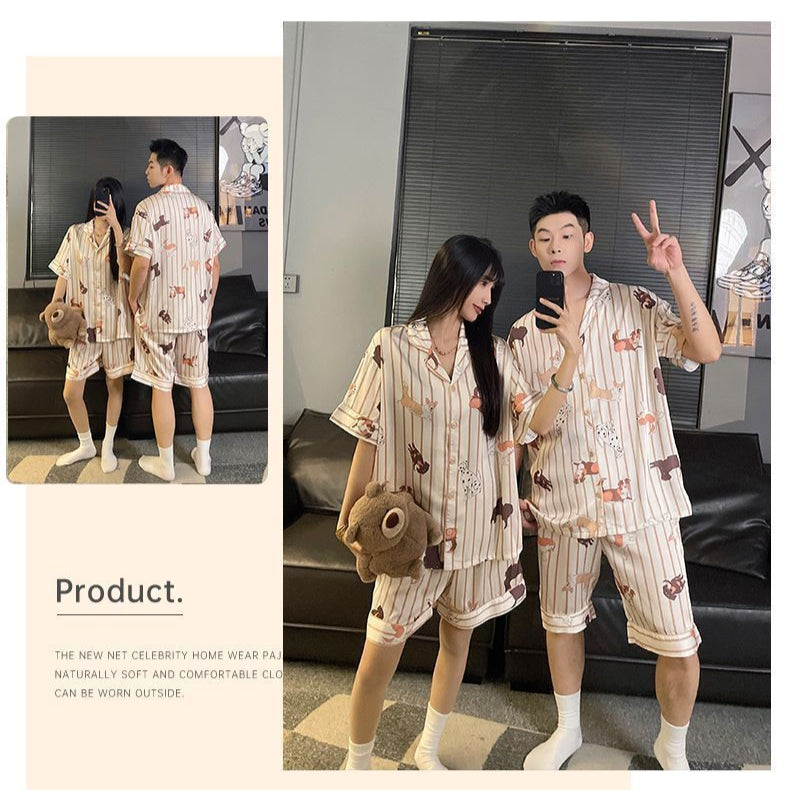 Cool Canine Comfort: Matching Summer Couple Pajamas