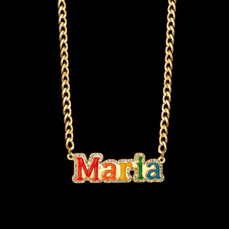 Multi-colored Personal Name Necklace