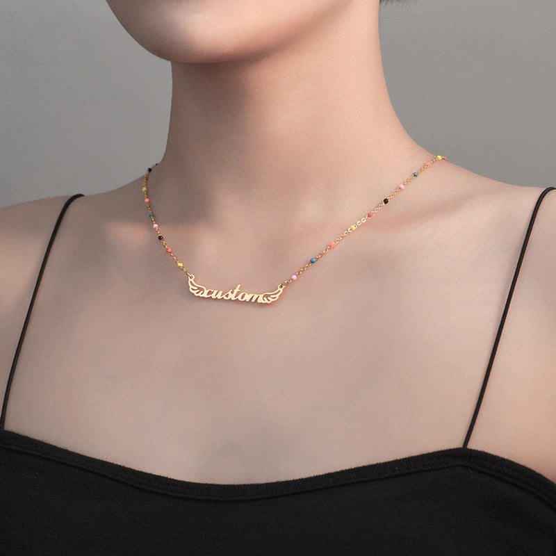 Cute Flowers Custom Name Necklace