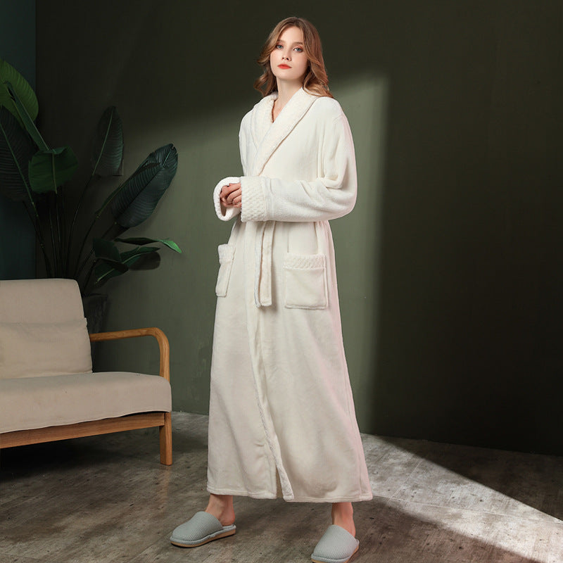 100% Premium Thickened Flannel Nightgown Set for 2