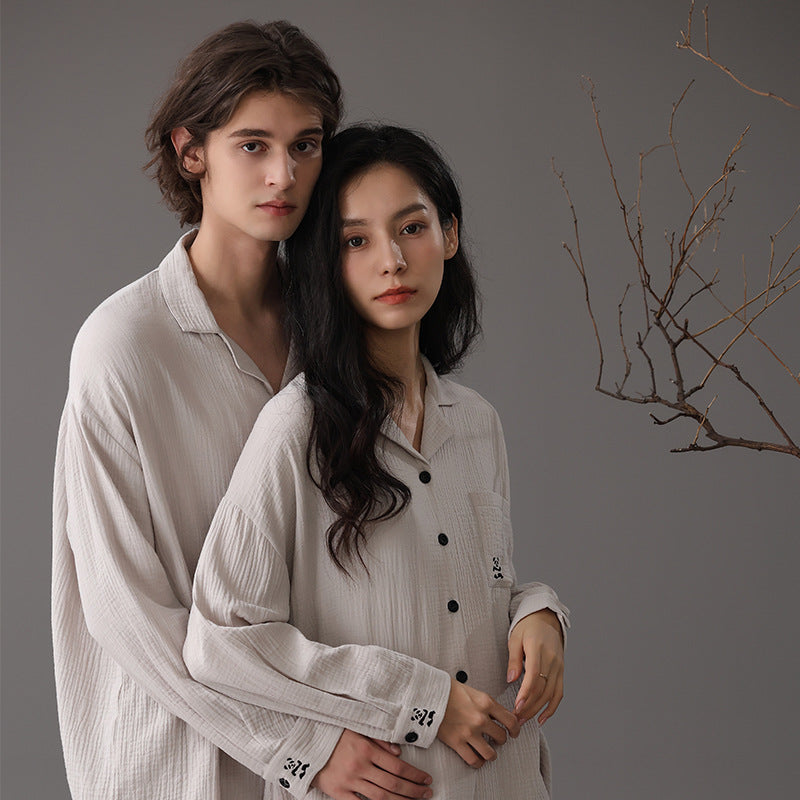 Modern Couples Pajamas Set - Double Layered A-Grade Cotton