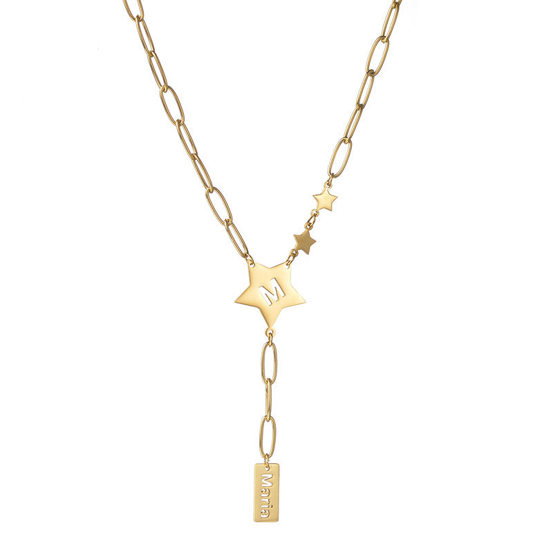 Star Sign Personal Name Initial Necklace