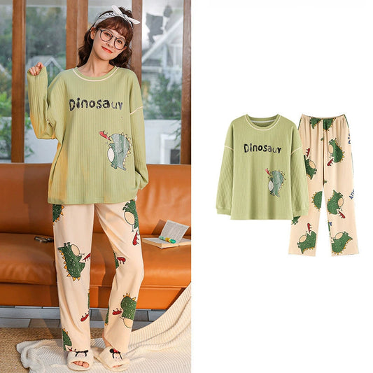Gullei™ Dinosaur Pattern Pullover Pajamas Pure Cotton