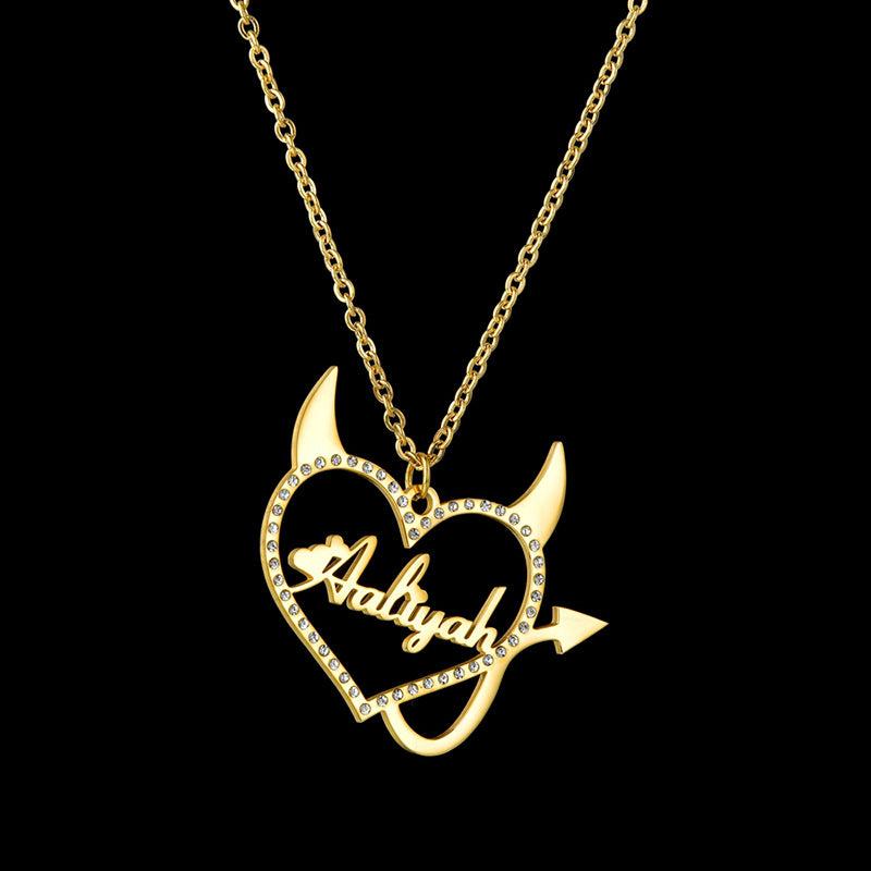 Devil Personal Name Necklace