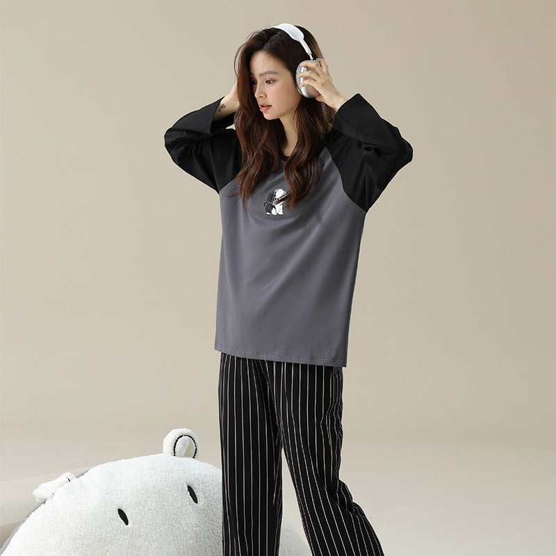 4-Piece Cute Puppy PJs/Loungewear Set for Couples