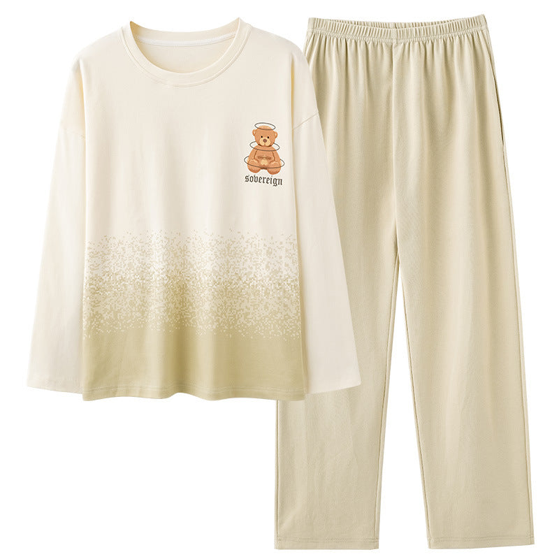 100% Cotton Bear Matching Pajamas 4-Piece Set