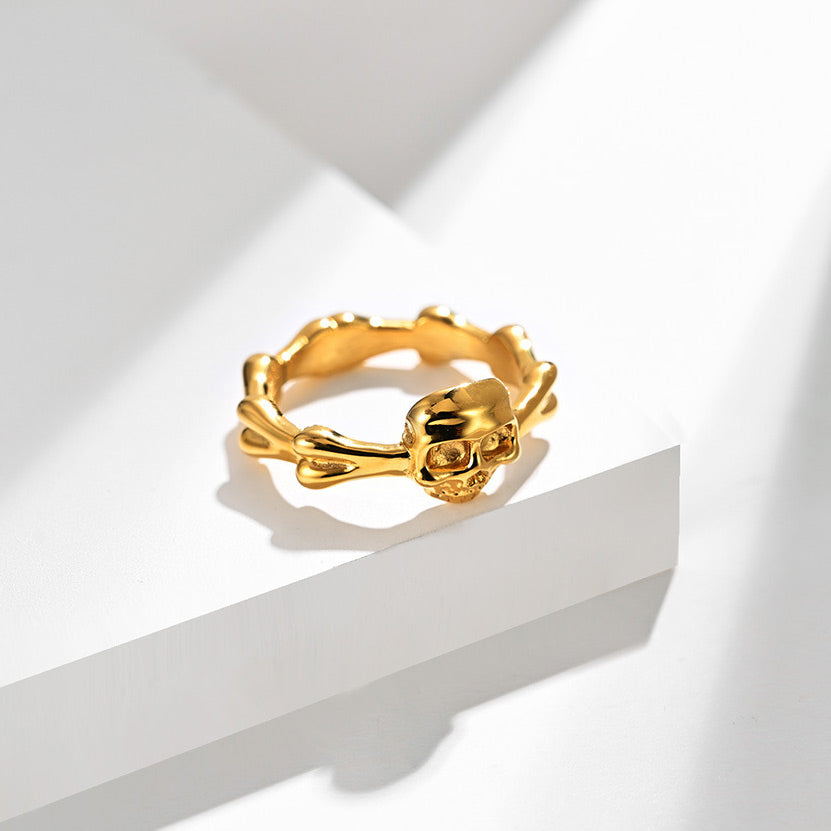 Custom Punk Skull Ring for Him