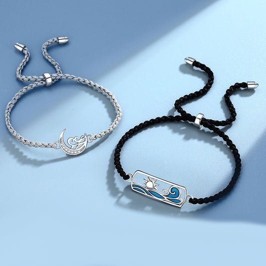 Sun and Moon Bracelets Gift Set for Couples