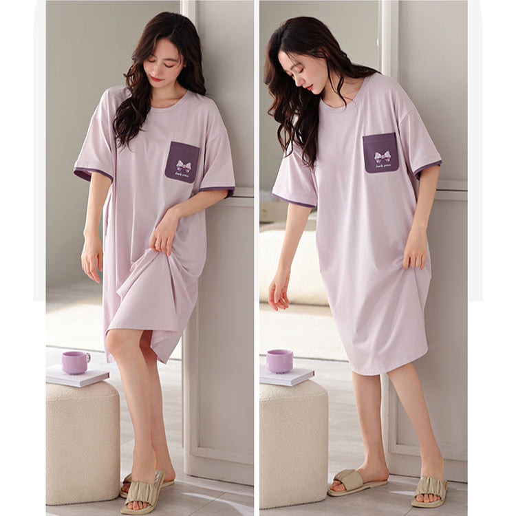 Gullei™ Short Sleeve Sleepwear with Bra Pads Cotton