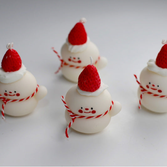 Snowman Christmas Scented Candles Set of 4