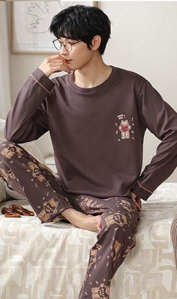 Cute Couple Matching PJs Sleepwear Set for 2