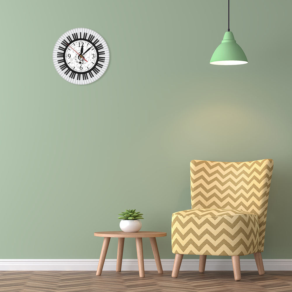 Wall Deco Clock Gift for Piano Teacher