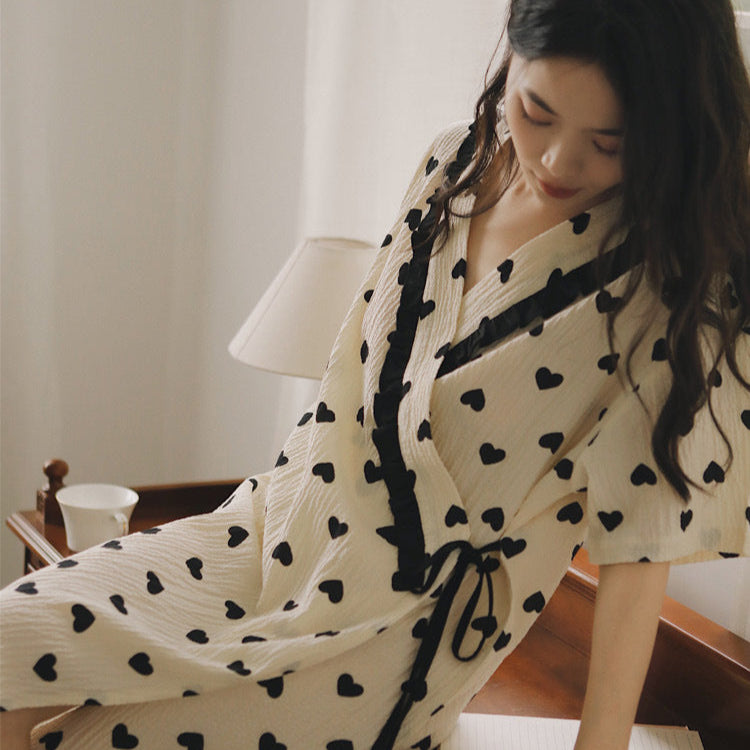 Hearts Pattern Pajamas Set