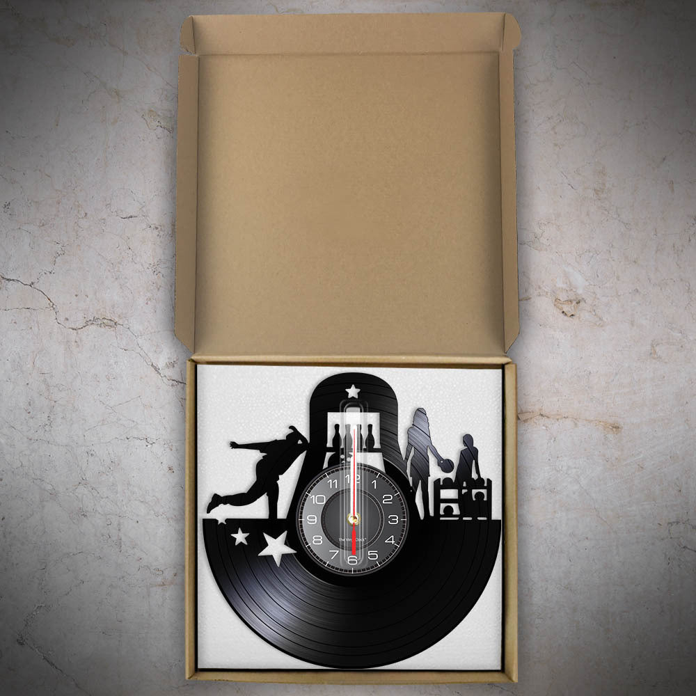 Custom Vinyl Wall Clock Gift for Bowling Enthusiast